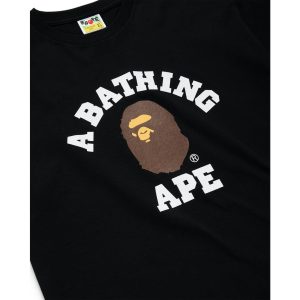 BAPE College Tee Black | Fragment Clothing - View 2
