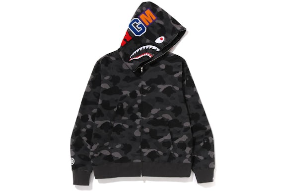 BAPE Color Camo Shark Full Zip Hoodie Black (1) BAPE Color Camo Shark Full Zip Hoodie Black (1) | Fragment Clothing Streetwear