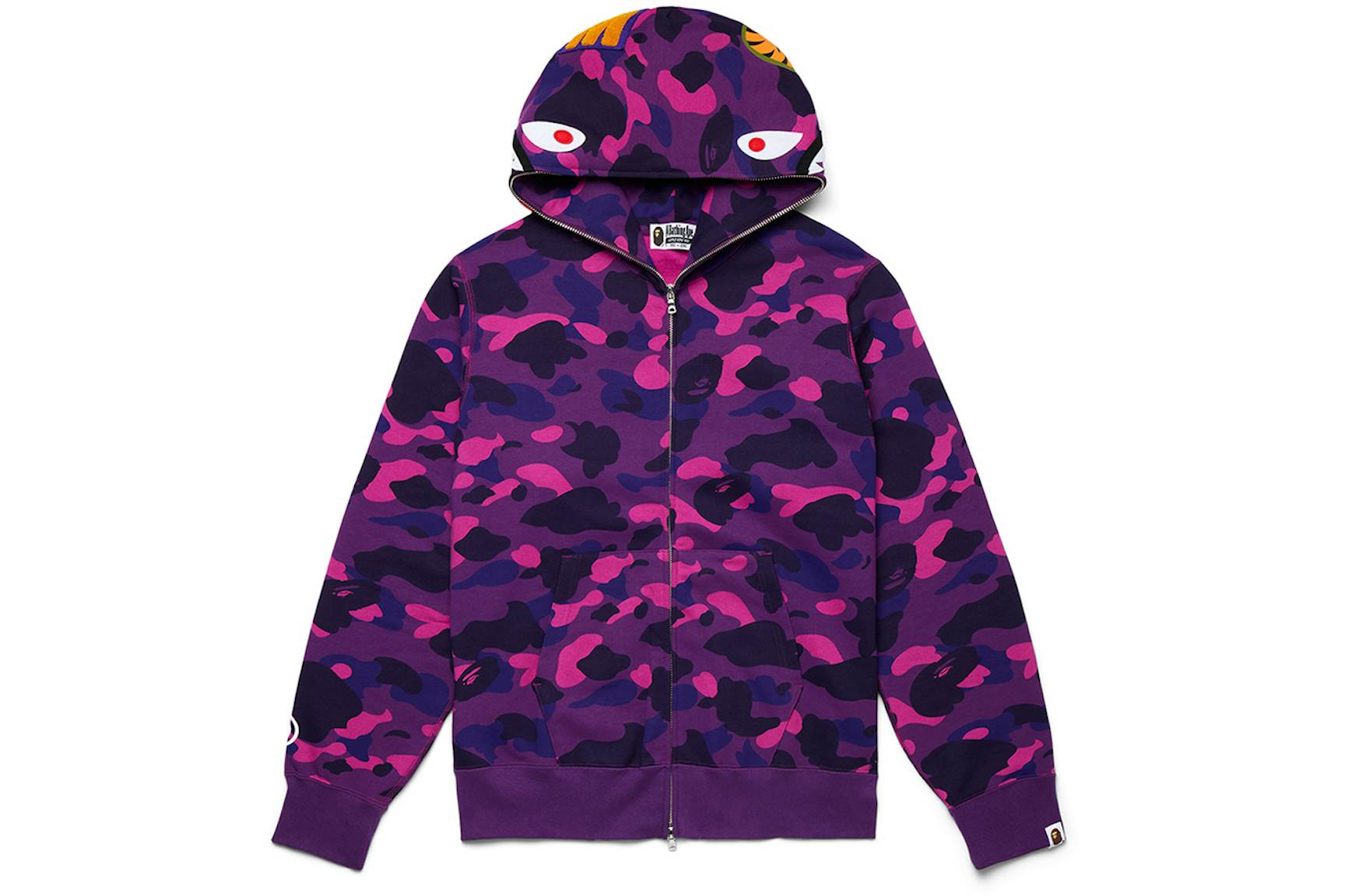 BAPE Color Camo Shark Full Zip Hoodie Purple (2) BAPE Color Camo Shark Full Zip Hoodie Purple (2) | Fragment Clothing Streetwear
