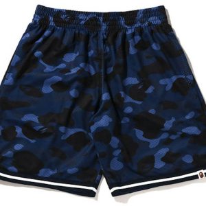 BAPE Color Camo Wide Fit Basketball Shorts Navy | Fragment Clothing Streetwear