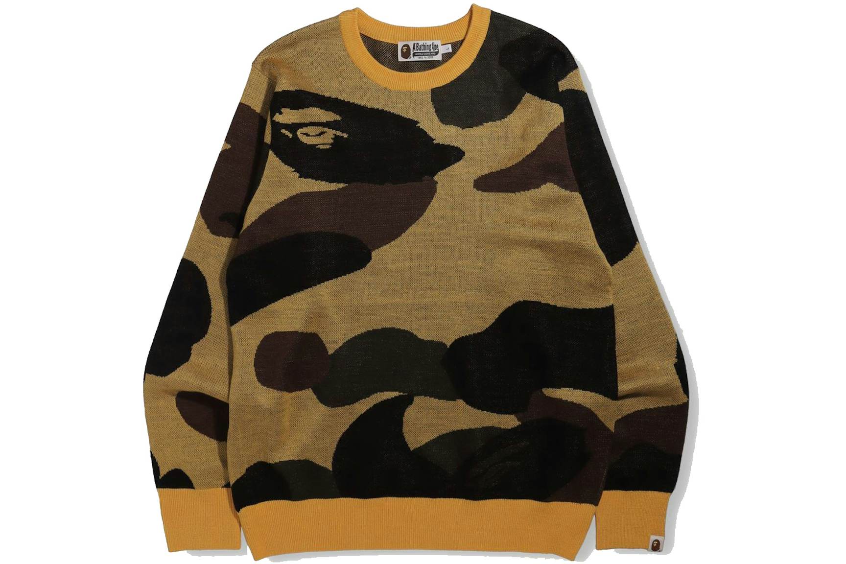 BAPE Giant 1st Camo Wide Fit Knit Yellow BAPE Giant 1st Camo Wide Fit Knit Yellow | Fragment Clothing