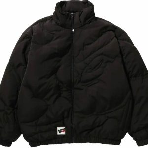BAPE Mega ABC Camo Detachable Hoodie Puffer Down Jacket Black (3) | Fragment Clothing Streetwear
