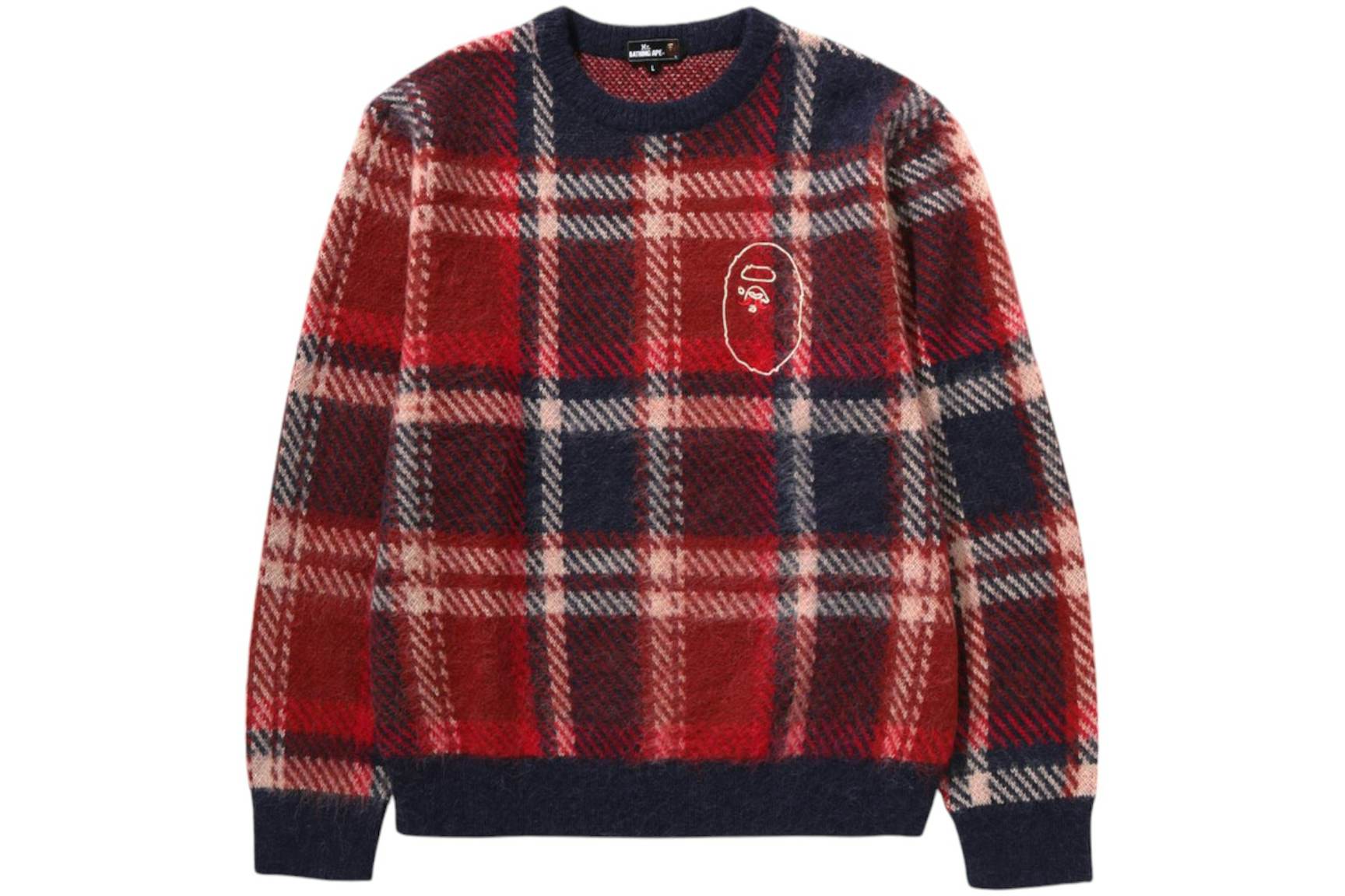 BAPE Mr Bathing Ape Check Sweater Red (1) BAPE Mr Bathing Ape Check Sweater Red (1) | Fragment Clothing