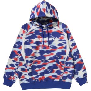 BAPE Screen Camo Football Logo Relaxed FitPullover Hoodie (1) | Fragment Clothing Streetwear