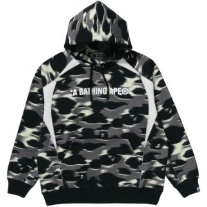 BAPE Screen Camo Football Logo Relaxed FitPullover Hoodie (2) | Fragment Clothing Streetwear