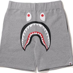 BAPE Shark Sweat Shorts (FW22) Grey (1) | Fragment Clothing Streetwear