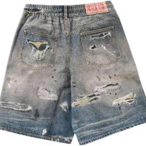BAPE Sta Fake Print Relaxed Fit Short Light Indigo (2) | Fragment Clothing