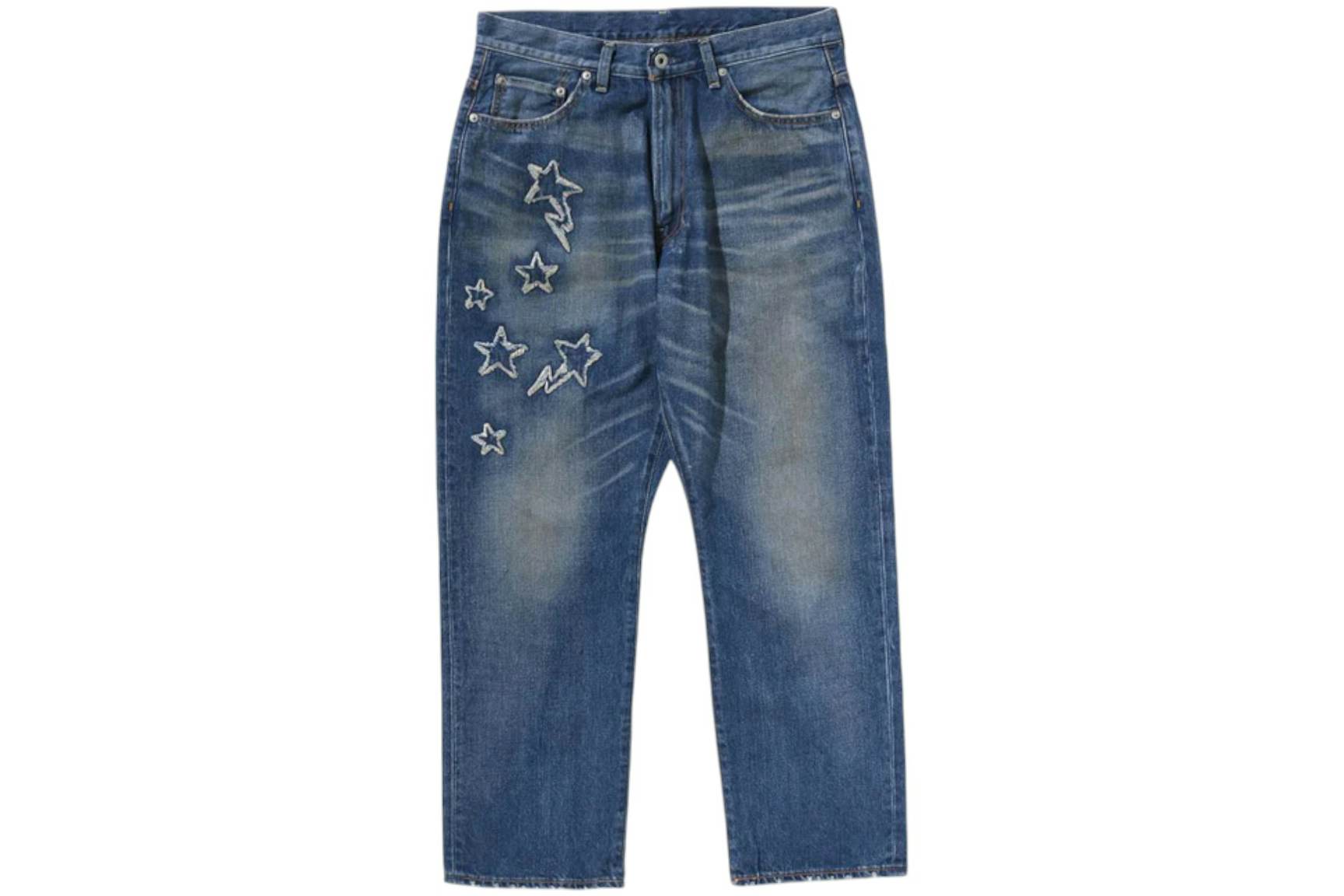 BAPE Sta Patch Work Loose Fit Denim PantsIndigo Blue (1) BAPE Sta Patch Work Loose Fit Denim PantsIndigo Blue (1) | Fragment Clothing