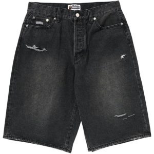 BAPE Sta RBAPE Sta Relaxed Fit Denim Shortselaxed Fit Denim Shorts Black | Fragment Clothing Streetwear