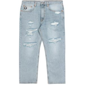 BAPE x 9090 Patch Distressed Jeans Light Indigo (1) | Fragment Clothing