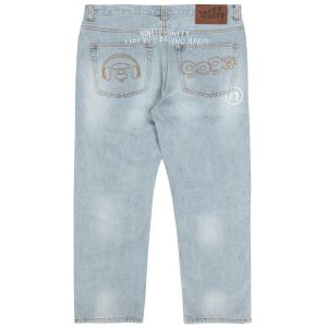 BAPE x 9090 Patch Distressed Jeans Light Indigo (2) | Fragment Clothing