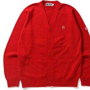 BAPE x Kid Cudi Cardigan Red (1) | Fragment Clothing