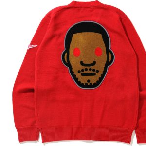 BAPE x Kid Cudi Cardigan Red (2) | Fragment Clothing