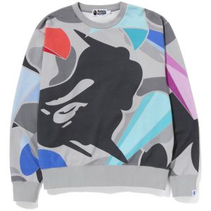 BAPE x Louis De Guzman LDG Camo Relaxed Fit Crewneck Sweatshirt Grey (1) | Fragment Clothing Streetwear