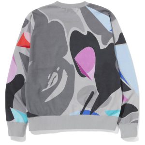 BAPE x Louis De Guzman LDG Camo Relaxed Fit Crewneck Sweatshirt Grey (2) | Fragment Clothing Streetwear