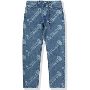 BAPE x Mastermind Washed Denim Pants Blue Indigo (1) | Fragment Clothing