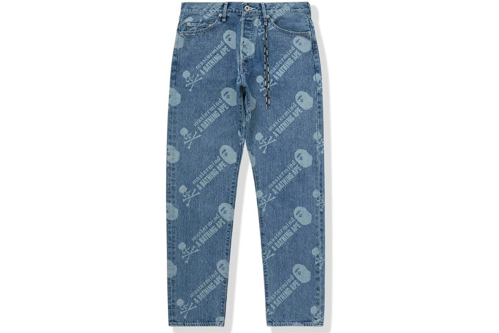 BAPE x Mastermind Washed Denim Pants Blue Indigo (1) BAPE x Mastermind Washed Denim Pants Blue Indigo (1) | Fragment Clothing