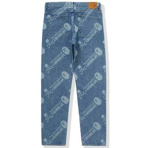 BAPE x Mastermind Washed Denim Pants Blue Indigo (2) | Fragment Clothing