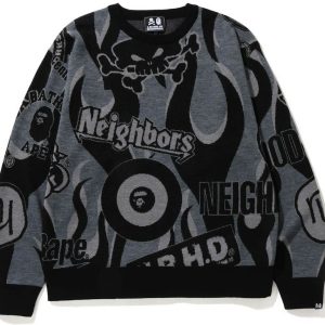 BAPE x Neighborhood Relaxed Fit Knit Sweater (1) | Fragment Clothing