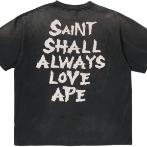 BAPE x Saint Mxxxxxx S.S.A.L.A Tee Black | Fragment Clothing - View 2