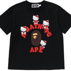 BAPE x Sanrio Characters Hello Kitty College Mini Tee (Ladies) (1) | Fragment Clothing