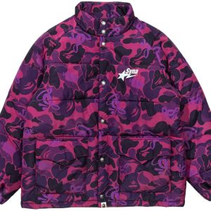BAPE x Spotify x Central Cee Puffer Jacket Purple (1) | Fragment Clothing Streetwear
