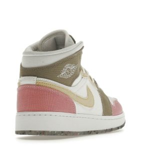 Bape x Jordan 1 Mid SE Pastel Vivid Green Grind (GS) (1) | Fragment Clothing