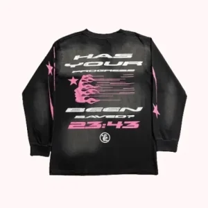 Black-Hellstar Christ Long Sleeve Sweatshirt | Fragment Clothing Streetwear - View 2