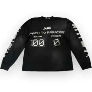 Black Hellstar Scoreboard Long Sleeve (1) | Fragment Clothing Streetwear