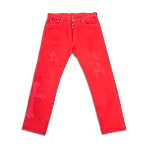 Chrome Hearts Cross Patch Jeans Red | Fragment Clothing