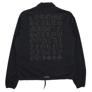Chrome Hearts Eye Chart Logo Monogram Coach Jacket Black (2) | Fragment Clothing Streetwear