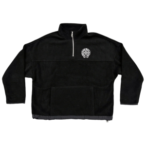 Chrome Hearts Half Zip Horseshoe Fleece Jacket Black | Fragment Clothing Streetwear