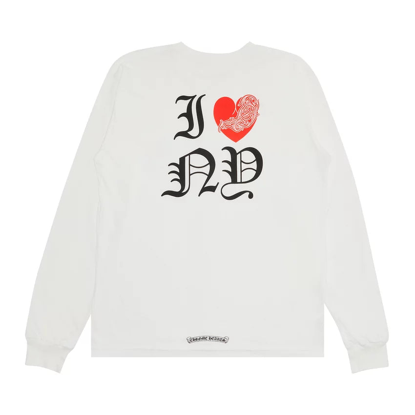 Chrome Hearts I Heart NY LS T-Shirt White Chrome Hearts I Heart NY LS T Shirt White | Fragment Clothing Streetwear