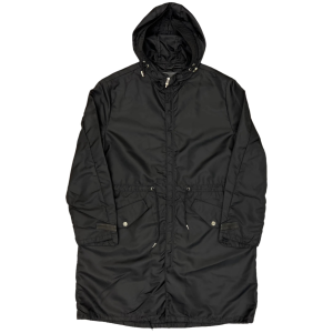 Chrome Hearts Leather Plus Cross Patch Nylon Long Rain Jacket Black (4) | Fragment Clothing Streetwear