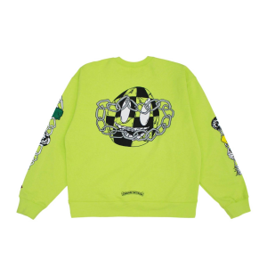 Chrome Hearts Matty Boy Link Crewneck Sweatshirt Lime Green | Fragment Clothing Streetwear