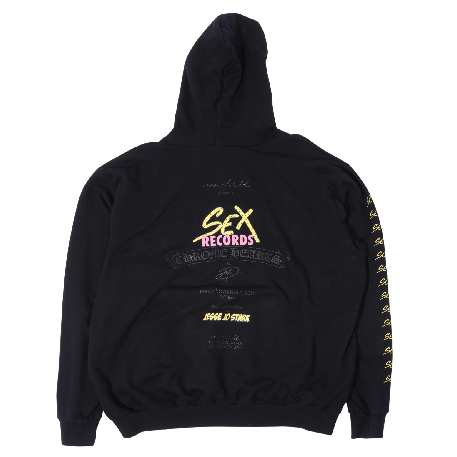 Chrome Hearts Matty Boy Sex Records Maxfield LA Hoodie Black Chrome Hearts Matty Boy Sex Records Maxfield LA Hoodie Black | Fragment Clothing Streetwear