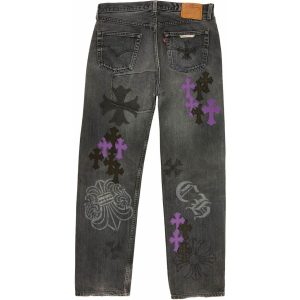 Chrome Hearts Stencil Denim Pants Vintage Black | Fragment Clothing