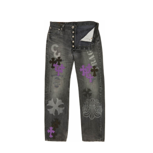 Chrome Hearts Stencil Denim Pants Vintage Black | Fragment Clothing