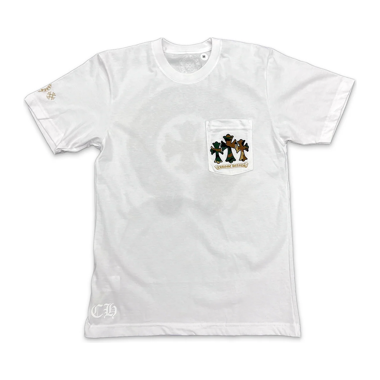 Chrome Hearts Triple Cross Horseshoe T-Shirt WhiteCamo (1) Chrome Hearts Triple Cross Horseshoe T Shirt WhiteCamo (1) | Fragment Clothing Streetwear