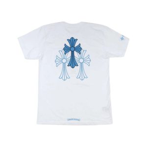 Chrome Hearts Triple Cross T-Shirt White/Blue | Fragment Clothing - View 2