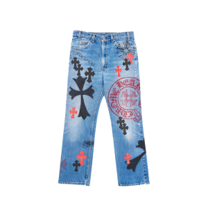 Chrome Hearts Vintage Levi's Stencil Cross Patch Denim Blue | Fragment Clothing