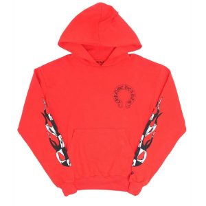 Chrome Hearts x Matty Boy Flames Hoodie Red | Fragment Clothing - View 2