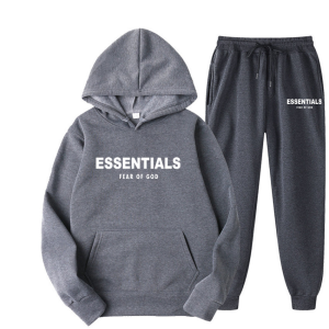 Essentials Hoodie Fear of God Dark Grey TrackSuit | Fragment Clothing Streetwear