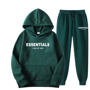 Essentials Hoodie Fear of God Green TrackSuit | Fragment Clothing Streetwear