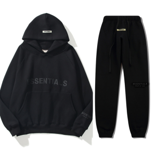 Fear Of God Essential Oversized Black Tracksuit (1) | Fragment Clothing Streetwear