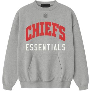 Fear of God Essentials Chiefs Sport Crewneck Concrete Heather (1) | Fragment Clothing Streetwear