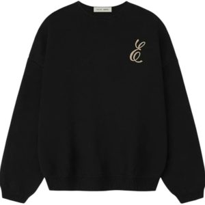 Fear of God Essentials Waffle Crewneck Sweater Vintage Black (1) | Fragment Clothing Streetwear