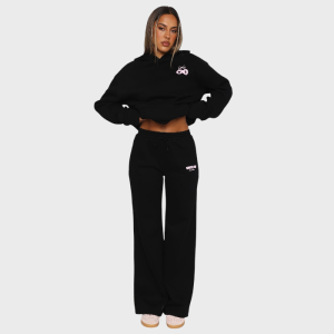 Feel The Love Wide Leg Track Suit Black (2) | Fragment Clothing