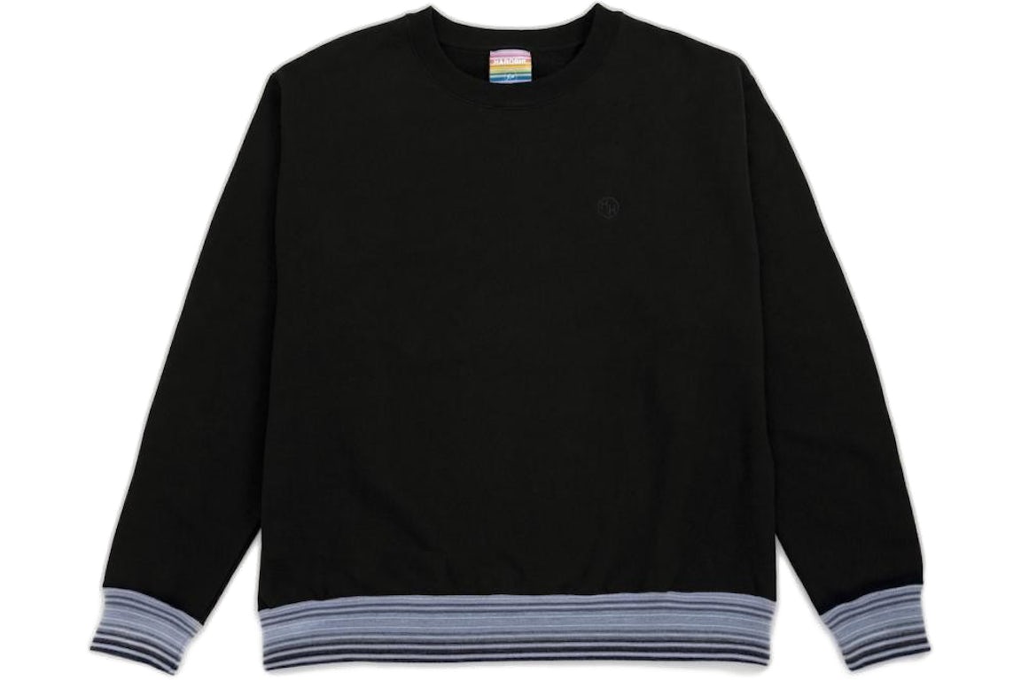 Fragment-Design-x-Haroshi-Border-Stripe-Rib-Sweatshirt-Black Fragment Design x Haroshi Border Stripe Rib Sweatshirt Black | Fragment Clothing Streetwear