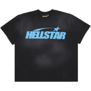 Hellstar Classic T Shirt (Regular Print) 'BlackBlue' (1) | Fragment Clothing Streetwear
